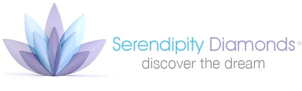 Logotipo de diamantes de serendipia