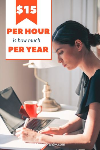 Este es el monto exacto de su salario anual si gana $15 por hora en su trabajo...