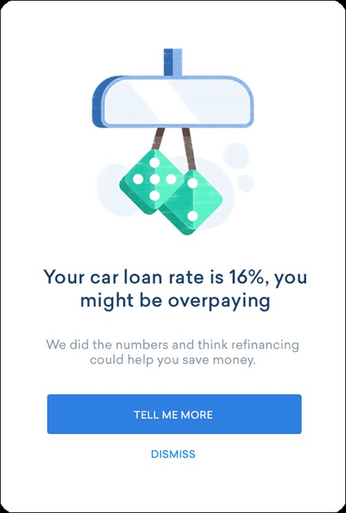 Sugerencia de préstamo de automóvil Credit Karma