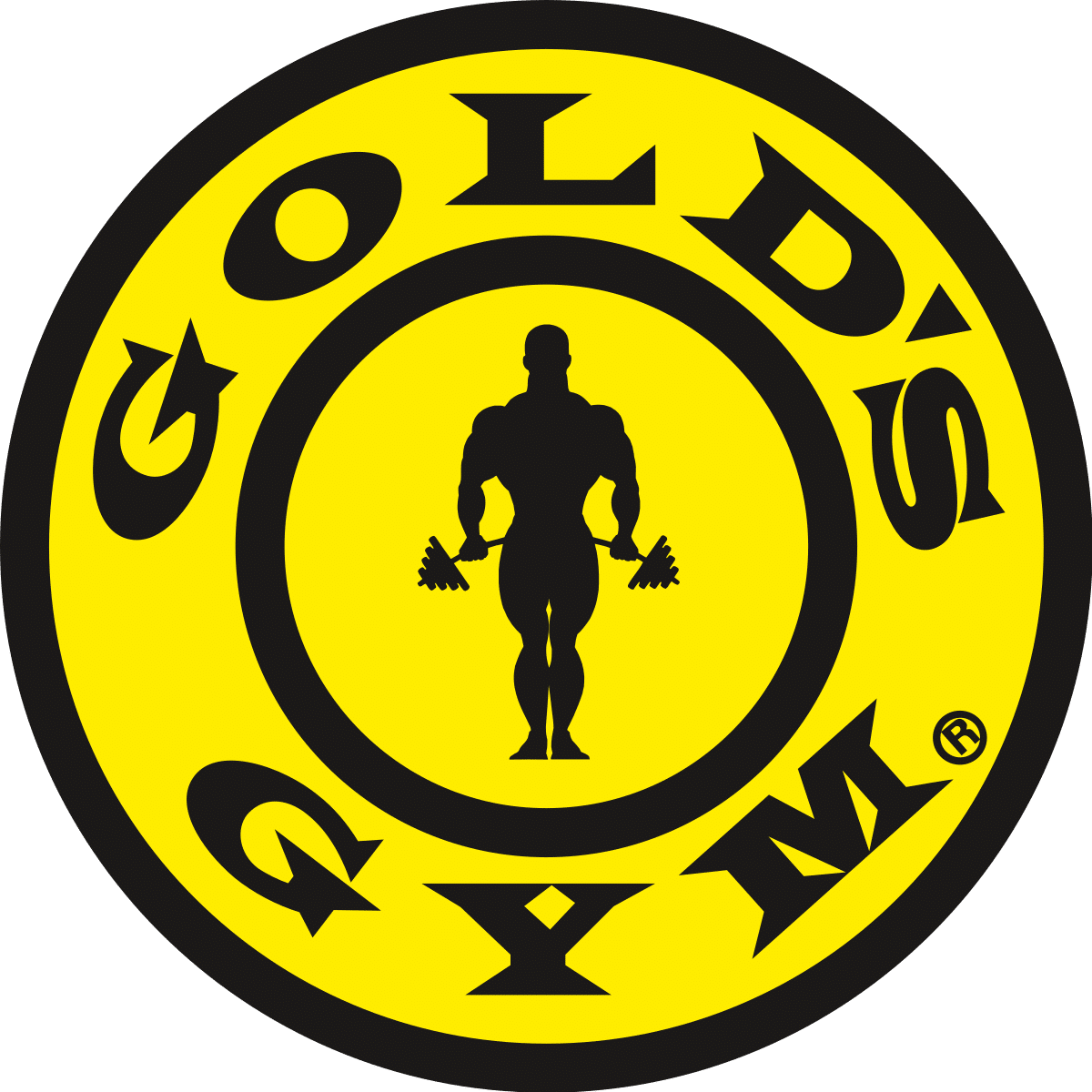 logotipo de gimnasio de oro