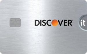 Discover It Student Tarjeta de crédito Chrome y logotipo de la tarjeta de crédito Chrome