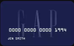 Logotipo de la tarjeta de crédito de Gap Store