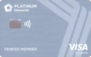 Logotipo de la tarjeta de crédito PenFed Platinum Rewards Visa Signature
