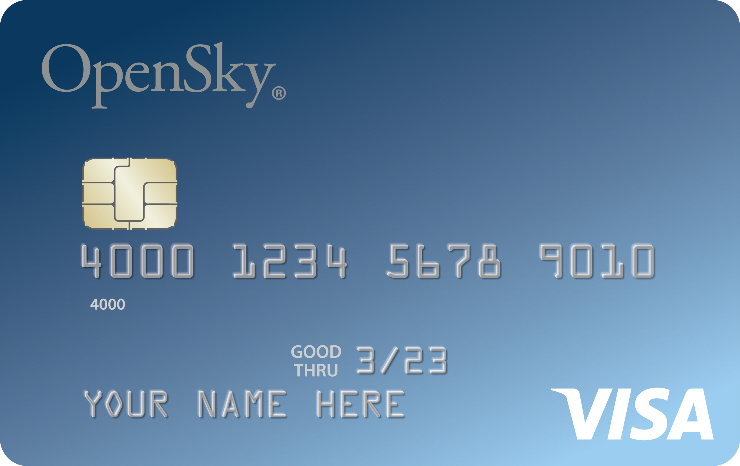 Tarjeta de crédito Visa asegurada OpenSky