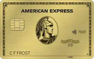 Logotipo de la tarjeta de crédito American Express Gold