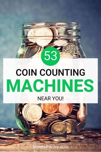 Gran lista de máquinas contadoras de monedas cerca de ti donde puedes contar tus monedas gratis y cambiarlas por dinero en efectivo