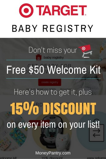 Una guía para crear una lista de regalos para bebés en Target para obtener $50 en artículos gratis y un 15 % de descuento en los artículos de su lista...