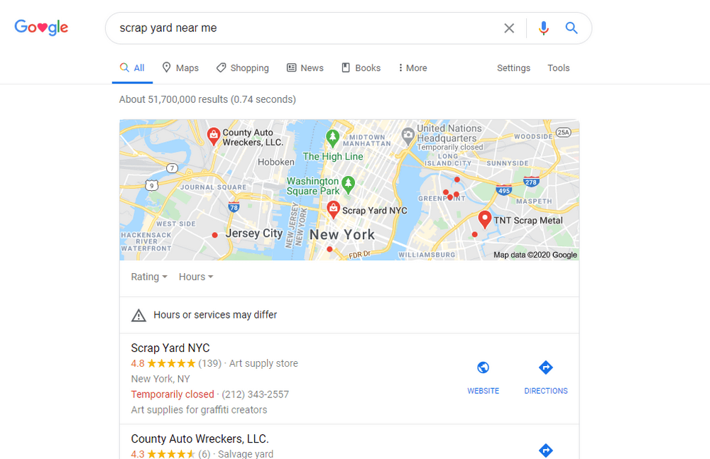 Puede utilizar Google para buscar depósitos de chatarra locales.