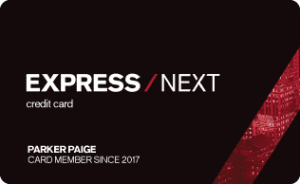 Logotipo de la tarjeta de crédito Express Next