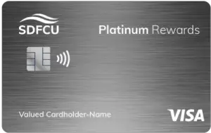 Departamento de Estado Federal Credit Union (SDFCU) Ahorros garantizados Logotipo de la tarjeta de crédito Platinum Rewards