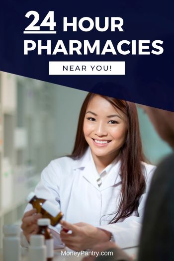 Lista de las mejores farmacias 24 horas cerca de usted (¡además de las farmacias que abren hasta tarde!)...