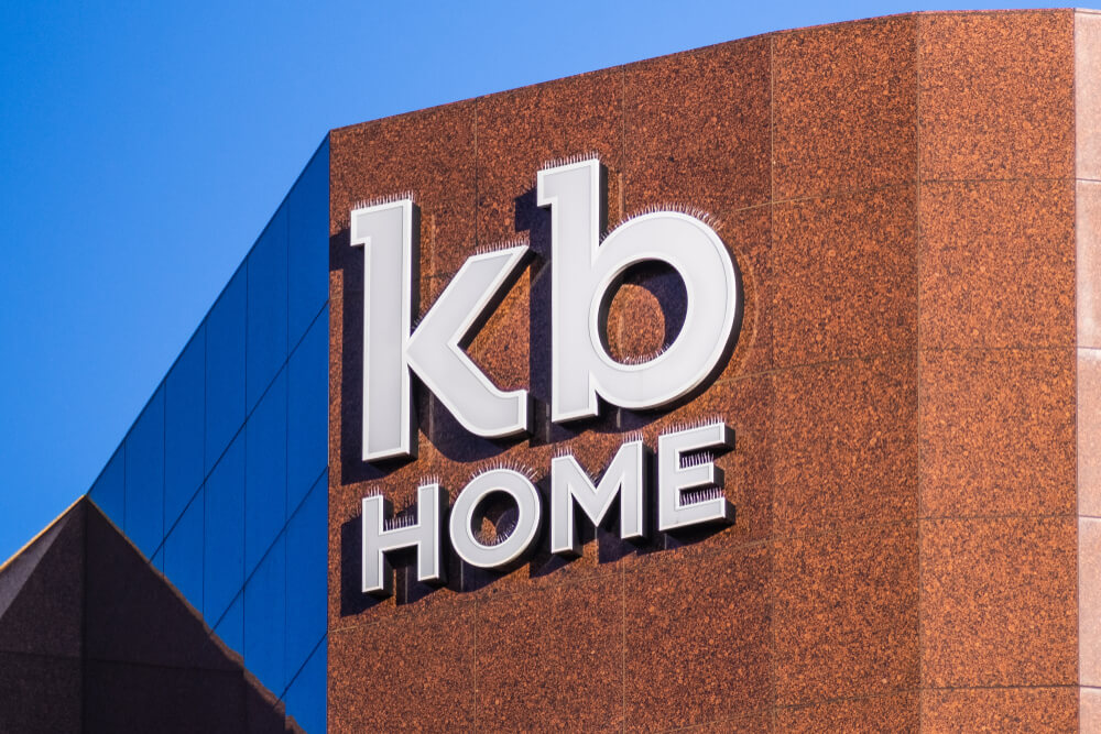 Logotipo de KB Home en el exterior de la sede