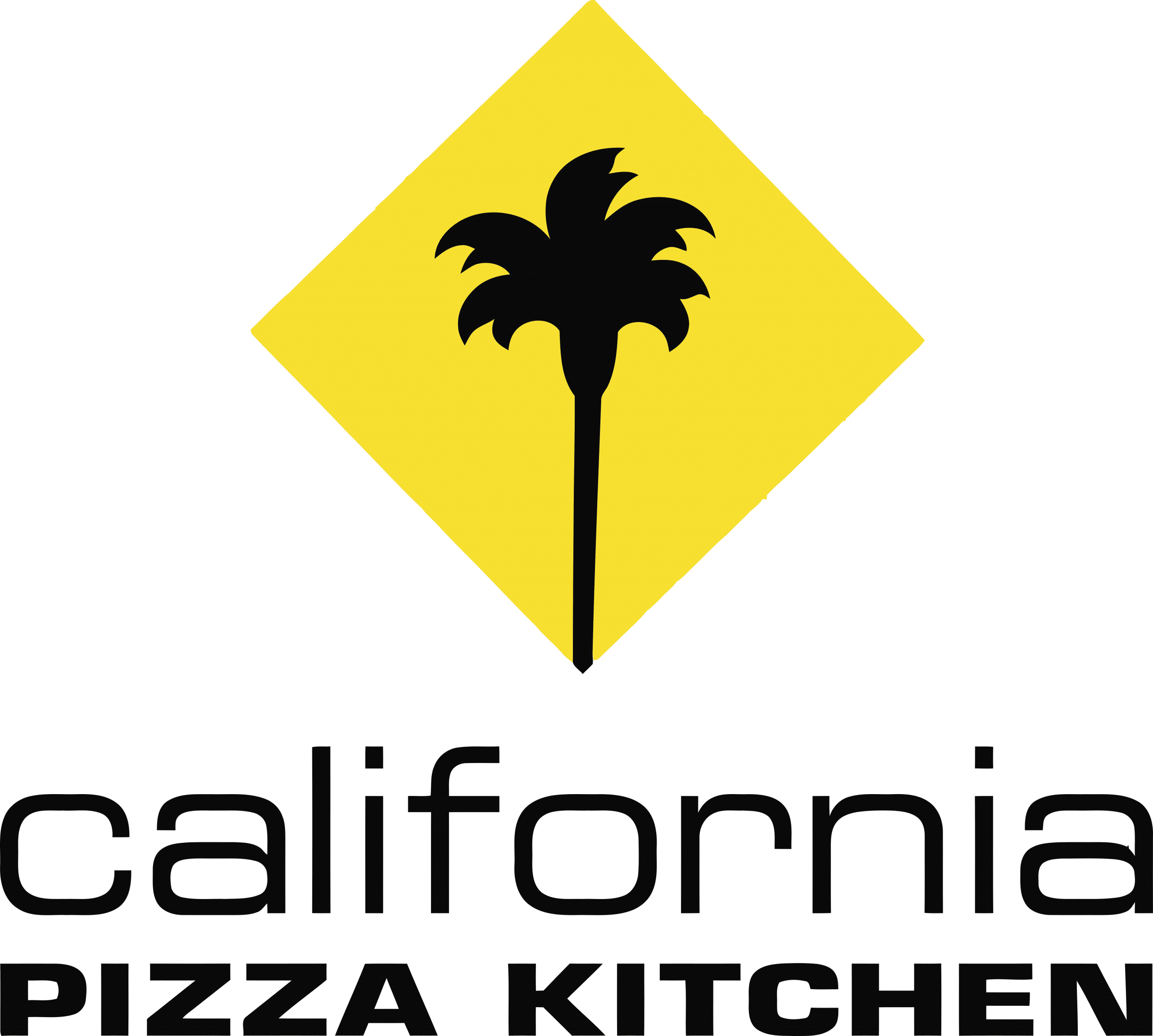 Logotipo de la cocina de pizza de California
