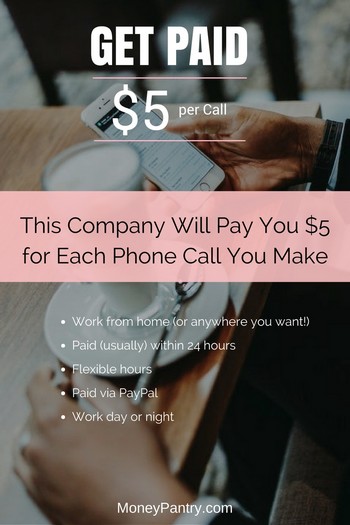 ¡Esta compañía le paga ($ 5 por) para hacer llamadas telefónicas desde su casa o desde cualquier lugar que desee!