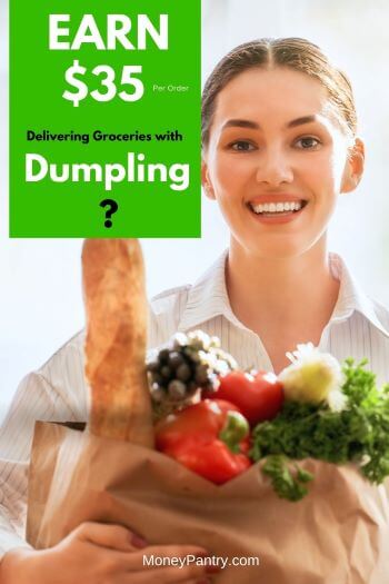 ¿Puedes ganar $35 por pedido entregando comestibles con Dumpling?  Lea esta reseña de Dumpling para averiguarlo...
